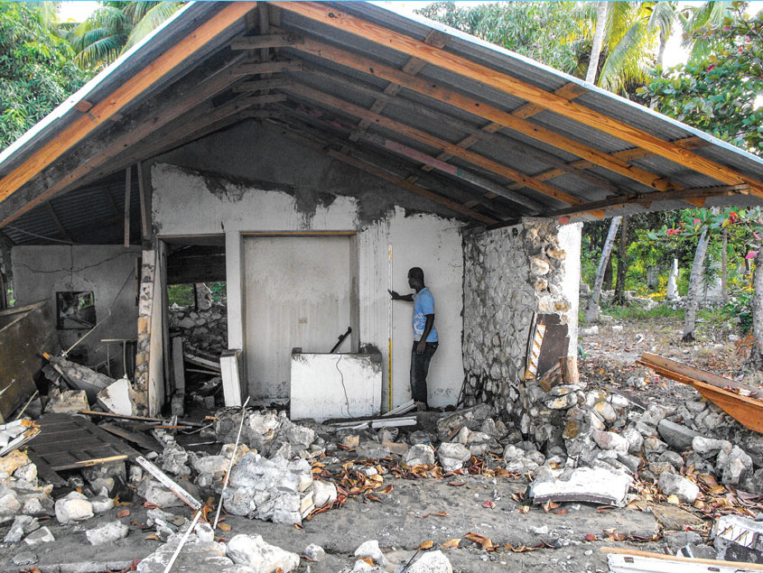 House damaged by tsunami