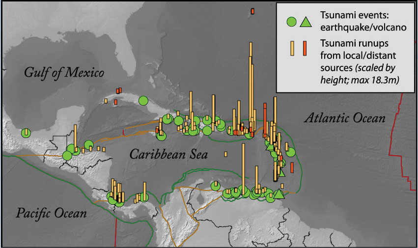 Tsunami obsevations over the past 500 years